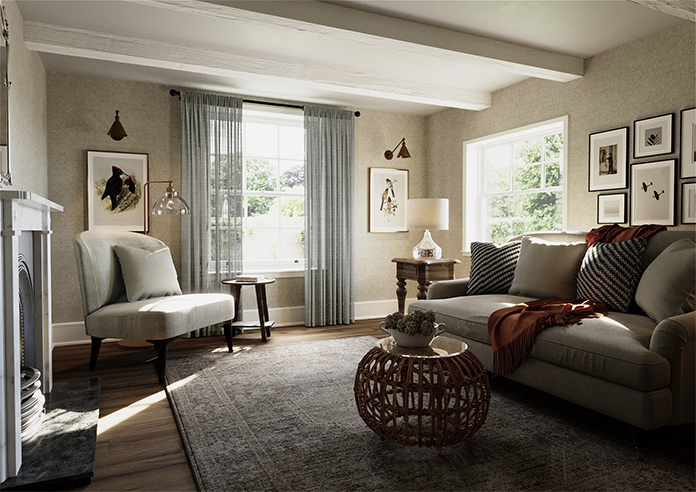 Sahara Voile, Metallic Grey - Made to Measure Curtains - Image 7